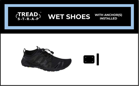 WET SHOES with ANCHOR(S) INSTALLED - Foot Drop Ankle-Foot Orthosis (AFO)