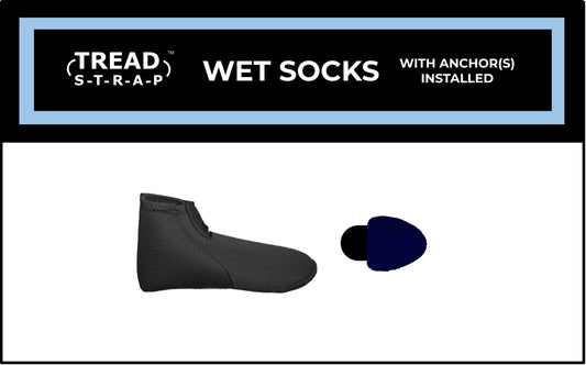 WET SOCKS with ANCHOR(S) INSTALLED - Foot Drop Ankle-Foot Orthosis (AFO)